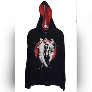 Justice League Mens Black Long Sleeve Hoodie Size S